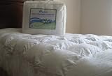 Down Alternative Comforter - OVERFILLED - 100% Cotton , 300 Thread Count - White - Queen Size (86x86")