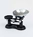ICD Kitchen Scales in Cast Iron with Chrome Scoop, Black