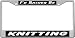 I'd Rather Be - Knitting Custom License Plate METAL Frame from Redeye Laserworks