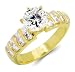 Cheap Womens Engagement Anniversary Ring 14k Yellow Gold NEW On Sale