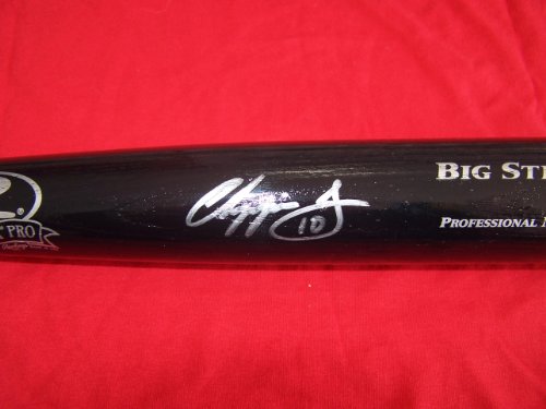 CHIPPER JONES SIGNED AUTO BLACK RAWLINGS BIG STICK BASEBALL BAT ATLANTA BRAVES COA + PROOF PHOTO