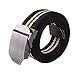 AMA(TM) Men Automatic Square Buckle Waist Belt Sports Knit Canvas Waist Strap Belts