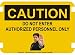 10 x 14 Photo Realistic Caution Signs- Do Not Enter