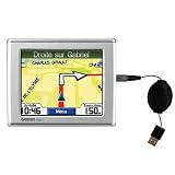 Retractable USB Cable for the Garmin Nuvi 300 with Power Hot Sync and Charge capabilities - Gomadic Brand w/ TipExchange Technology
