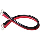 ONE GAIN(ワンゲイン) バッテリー増設用並列ケーブル 電気機器用ビニル絶縁電線/KIV線ケーブル 22SQ KIV(0.5m 赤黒セット)＋丸型圧着端子(R22-10)&times;4 HEIRETSU-KIV-22SQ