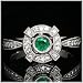 4164V4nddWL. SL75  14K White Gold Emerald Diamond Estate Ring