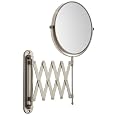 Jerdon JP2027N 8-Inch Wall Mount Mirror, 7X Magnification Nickel Finish