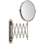 Jerdon First Class 7X to 1X Wall Mount Mirror, Nickel Finish
