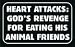 HEART ATTACKS: GOD'S REVENGE FOR EATING HIS ANIMAL FRIENDS Totebag