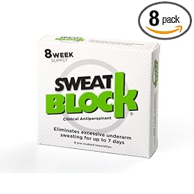 SweatBlock Antiperspirant Towelettes - As Seen on Rachael Ray - Reduce Sweat for up to 7 Days Per Use