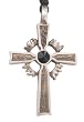 Crystal Celtic Cross Real Pewter Pendant Necklace