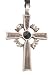 Crystal Celtic Cross Real Pewter Pendant Necklace