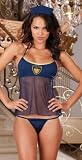 Sexy Cop Lingerie Costume Navy, One Size img