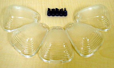 Recon 264142CL Clear Cab Roof Lights 1999-2012 Ford Super Duty (5-Piece Set)