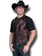 Lambskin Vest in Black Cherry