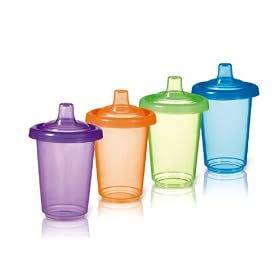 Munchkin 10 Oz. Re-usable Twist Tight Spill-Proof Cups - 4 Pack - BPA Free