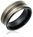 9mm Grey & Black Titanium Wedding Band