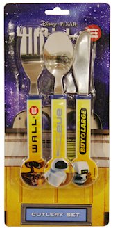 Disney Pixar WALL-E 3pc Childrens Cutlery Set