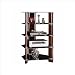 Bush Furniture Segments Audio Tower, Rosebud Cherry/Bright Silver