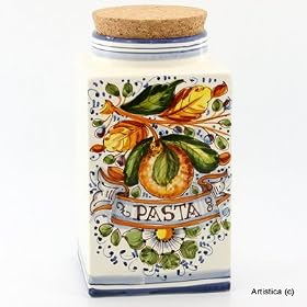Buy ARANCI: Cubic canister with cork Pasta [#3845-ARA] by ARANCI Collection