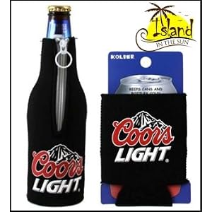 (2) Coors Light Beer Can and Bottle Koozie Cooler by 