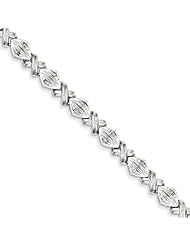 Sterling Silver Diamond X Bracelet