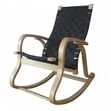 FY Lifestyles FYBWRR01 Bentwood Rocker Chair in Natural with Black Seat