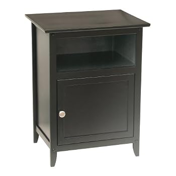 Set A Shopping Price Drop Alert For Winsome Wood End Table/Night Stand with Door and Shelf, Black