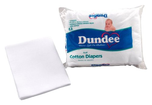 Dundee Flat Diaper - White