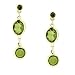 Jewelry : Jewel Tone Channels Olivine Color Drop Earrings