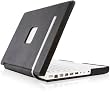 Case-Mate 13" Signature Suit MacBook Laptop Carrying Case in Italian Leather over Hard Shell, Black with White Accent (45425)