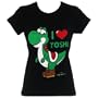 Nintendo Super Mario World I Love Yoshi Juniors Girly T-Shirt, X-Large