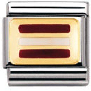 Nomination Composable Classic FLAGGE EUROPA Edelstahl, Email und 18K-Gold (LETTLAND) 03023 Preisvergleich