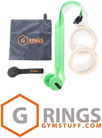 GREEN G-RINGS Wood Gymnastics Ring Set PROMO SALE TODAY, HIGHEST QUALITY GUARANTEE. Normally $70. USA-Crossfit Strength Training Olympic Gym