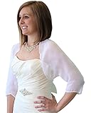 Tion Bridal Women's Chiffon Bolero, Ivory