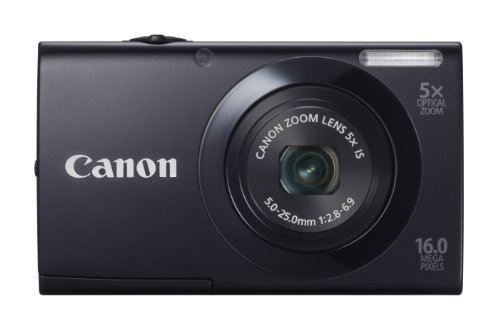 Canon PowerShot A3400 IS Digitalkamera (16 Megapixel, 5-fach opt. Zoom, 7,6 cm (3 Zoll) Touch-Display, bildstabilisiert) schwarz