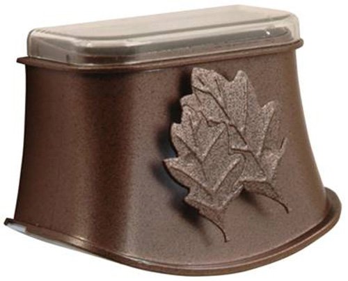 Moonrays 95021 Solar Powered Plastic Post Side Lamp Light, Bronze