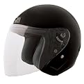 Fuel Vented Open Face Helmet with Shield - Gloss Black (XL)