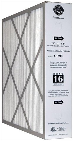 20x21x5 (20x20.63x4.38) Lennox OEM MERV 16 PCO14-23 High Capacity Replacement Filter
