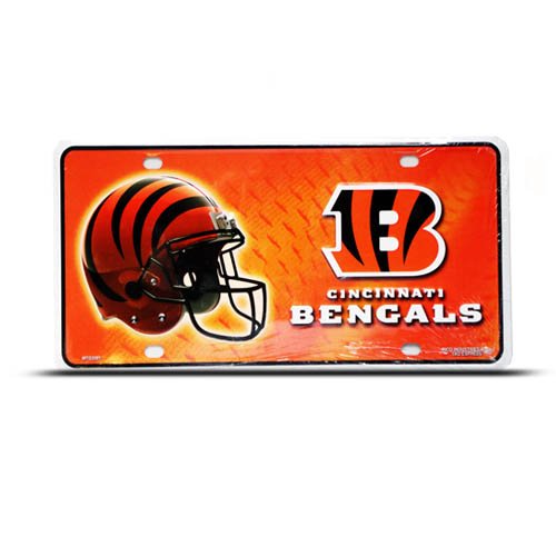 Cincinnati Bengals Metal Nfl Sport License Plate Wall Sign Tag