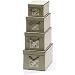 Rectangular set of 4 nesting boxes, vintage French style, for clothing, accessories and more