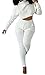 Chuanqi Women's Plus Size Turtleneck Two pieces Crop Top and Long Pants Jumpsuit