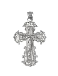 Clevereves 14K White Gold Pendant Cross 8 - Gram(s)