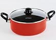 Proctor Silex 52025 Aluminum Nonstick 5 Quart Covered Dutch Oven, Red