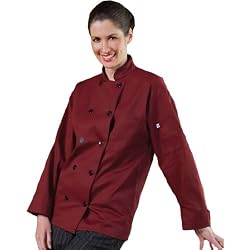 Uncommon Threads Black Button Poly/Cotton Chef Coat
