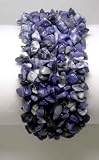 NATURAL SODALITE 36MM WIDE WOVEN GEM CHIP BRACELET!