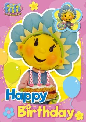 Fifi & the Flowertots Birthday Card & Badge 5x7"