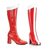 Red/White Patent Knee-Hi WONDER WOMAN Boots w/3