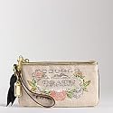 AUTHENTIC COACH TATTOO CANVAS WRISTLET 42738 (Natural/Gold)