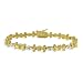 18K Gold over Sterling Silver Diamond Accent Open Scroll and Marquise Link Bracelet